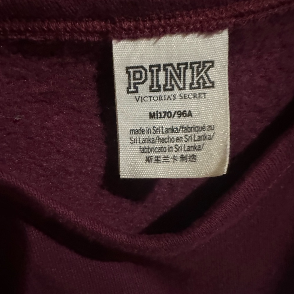 EUC * VS Pink sweatshirt w/ ladder shoulders sz M - Picture 4 of 4